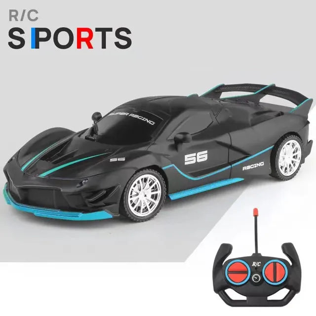 Carro RC 1/18 LED: Controle Remoto 2.4G, Corrida de Alta Velocidade para Crianças - Brinquedo Drift para Meninos e Meninas