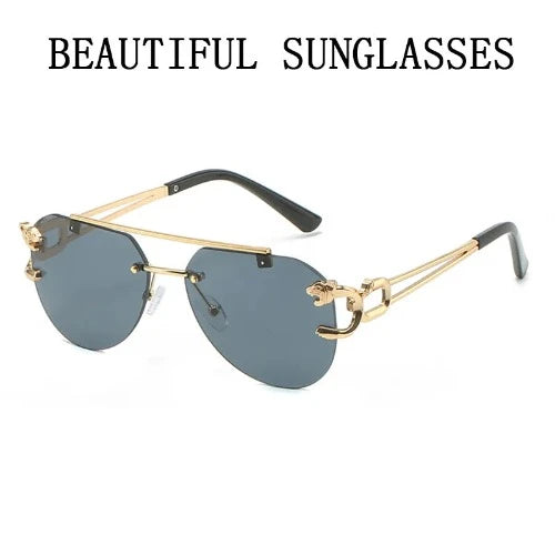 óculos de sol feminino luxo sem aro do vintage moda óculos lunette grandes tons soleil femme gafas de sol