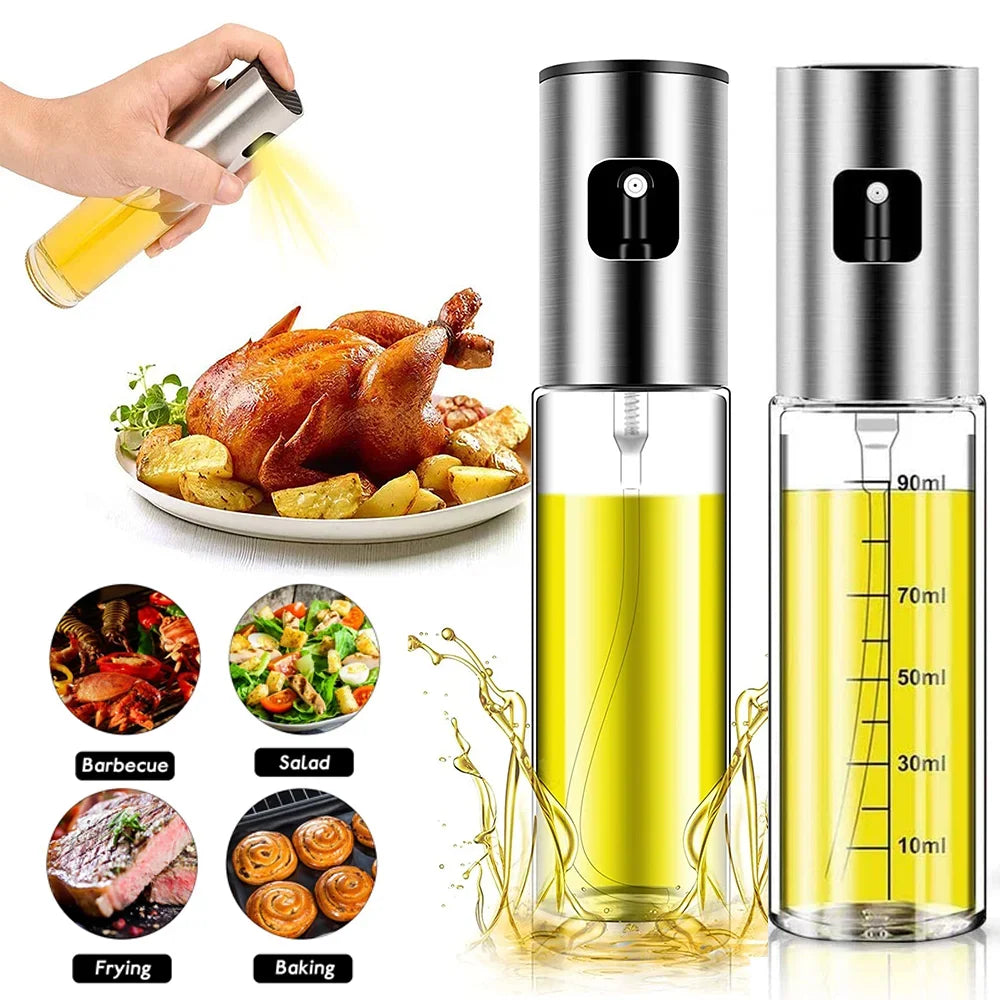 Conjunto De Garrafa De Tempero De Vidro Para Cozinha, Distribuidor De Óleo, Mistura, Vinagre, Molho De Soja, Churrasco, Spray De Óleo, Tempero