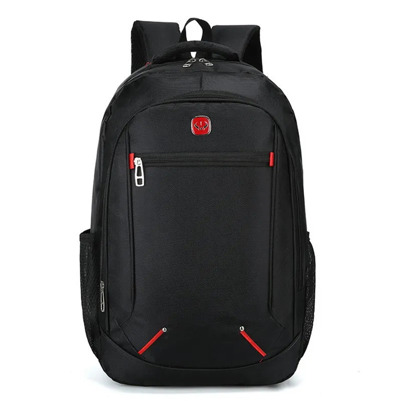 Bolsa de estudante Oxford de grande capacidade, mochila simples multifuncional masculina, material casual de cor sólida, nova