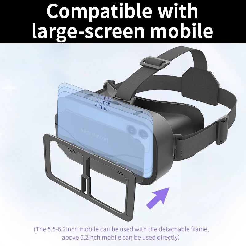 Virtual Reality Headset VR Óculos, Viar Dispositivos Capacete, Lentes 3D, Óculos inteligentes para Smartphones, Celular, Acessório de jogos