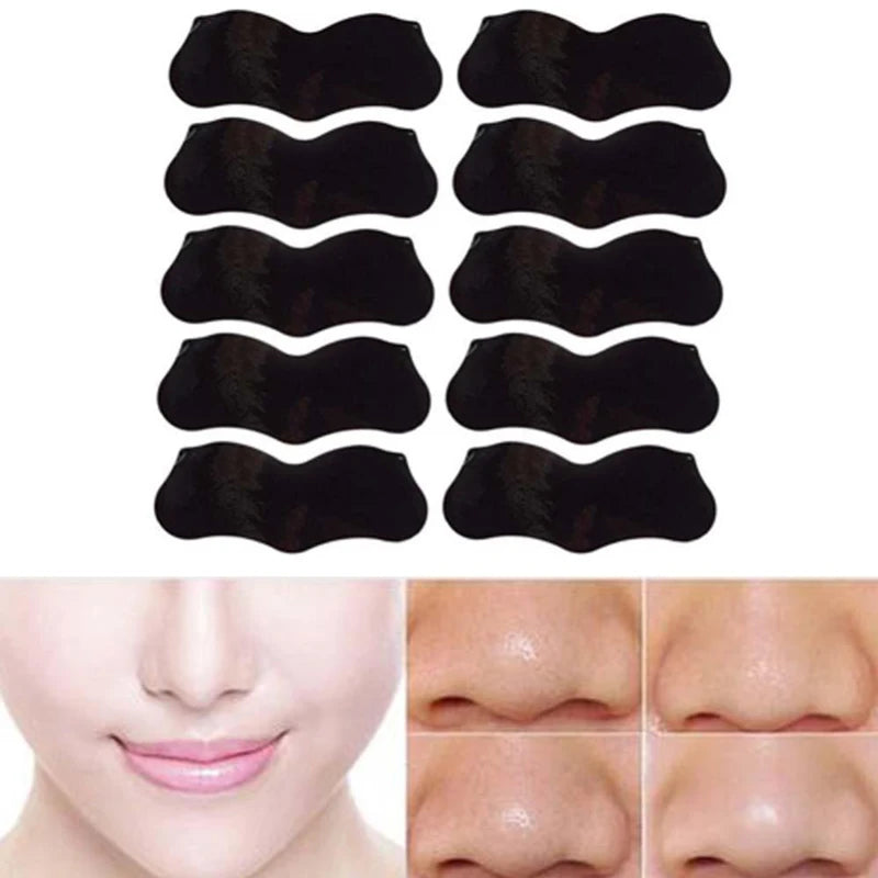 Máscara Removedor de Cravo, Tiras Nasais, Cabeça Preta, Ponto Do Nariz, Peel Off Sticker, Face Acne, Limpador De Poros Whitehead, 10-100 Pcs