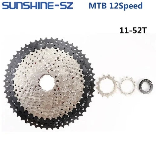 Kit SHIMANO M6100: Câmbio Traseiro de Liga de 12 Velocidades com Cassete SUNSHINE e Corrente M6100