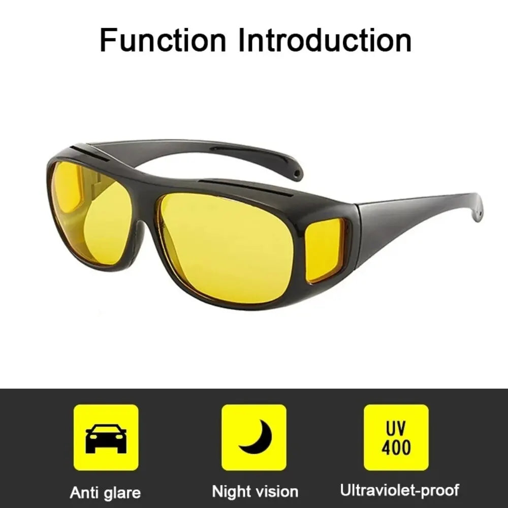 Óculos de Condução, Proteção, Anti-UV,  Car Driving Anti Glare Sungles, Drivers Goggles, Engrenagens de proteção, Night Vision Óculos, Acessório Interior