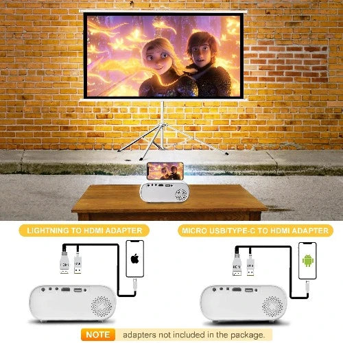 Mini Projetor Portátil ZDSSY-Q11 , Suporte HD 1080P, Home Theater, 6000 Lumens, LED Multimídia, USB Video Beamer