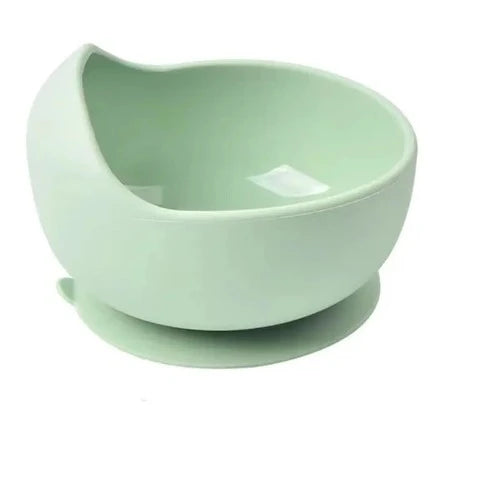 Conjunto de 2 Peças de Tigelas de Alimentação em Silicone para Bebês: Tigela com Sucção e Colher, À Prova D'Água, Ideal para Crianças - Utensílios de Cozinha e Acessórios para Bebês
