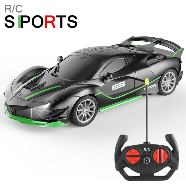 Carro RC 1/18 LED: Controle Remoto 2.4G, Corrida de Alta Velocidade para Crianças - Brinquedo Drift para Meninos e Meninas