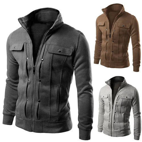 Velo masculino com capuz Cardigan, Hoodies, Moletons, Pulôver, Masculino Hoody, Casaco