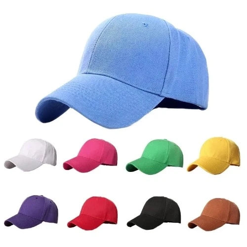 Boné unisex de várias cores, boné pico, monocromático, ajustável, chapéu unisex, sombra esporte, primavera, verão, pai