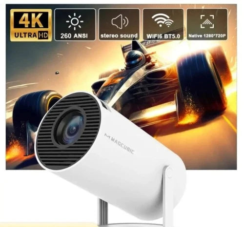 Aprimore sua Experiência de Entretenimento com o Projetor Magcubic HY300 PRO: Android 11, Wi-Fi Duplo 6, Brilho de 260ANSI, Qualidade Visual 1080P e 1280x720P, Perfeito para Cinema em Casa ou ao Ar Livre