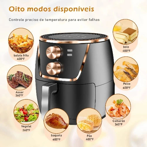 Fritadeira de Ar Grande sem Óleo - Air Fryer Elétrica com Frete Grátis