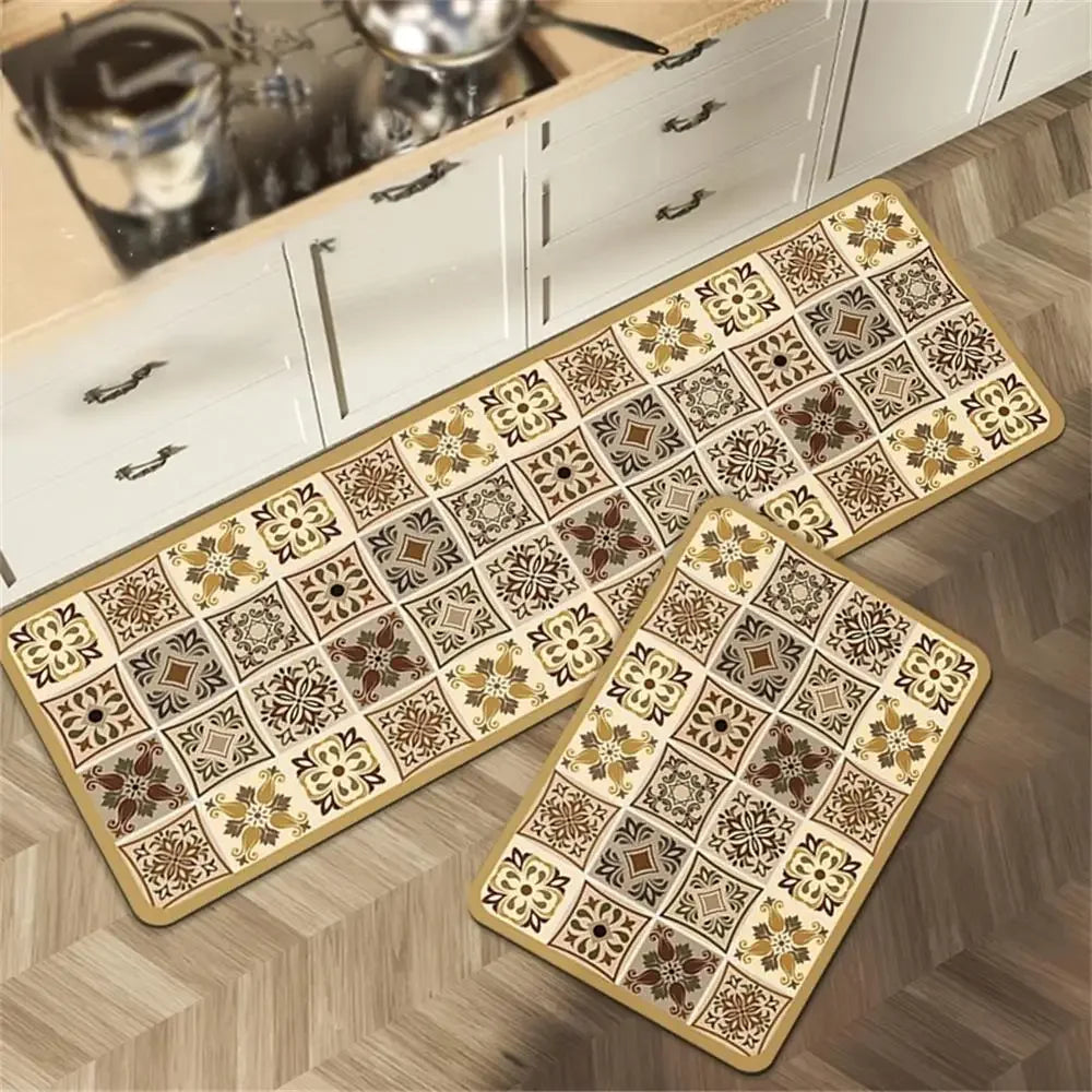 Tapetes Antiderrapantes para Cozinha e Sala de Estar: Tapete de Área Longa para Cozinha, Tapete de Chão para Entrada, Decoração de Casa, Tapete para Porta de Entrada - Alfombra Tapis