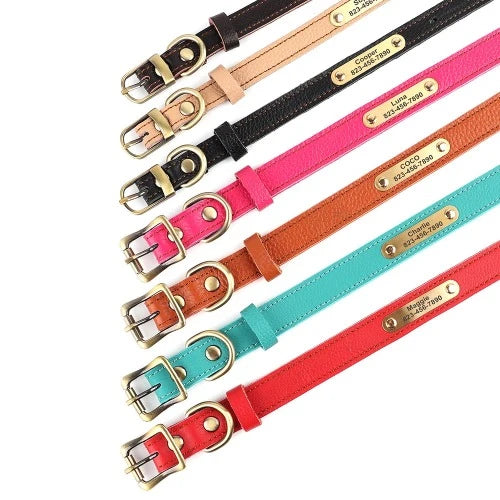 Coleira de couro personalizado, cachorro Bling, nome personalizado, gato, gatinho coleiras, acessórios para animais de estimação, gatos pequenos, chihuahua, Yorkie