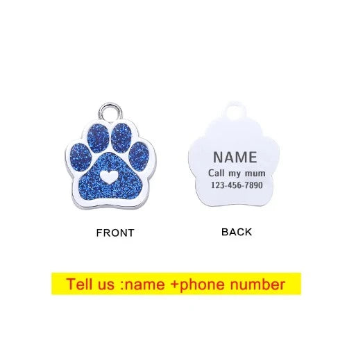 Pingente Personalizado Anti-Perda para Identificação de Animais - Logotipo Customizado para Gatos e Cães, Ideal para Pet Shops