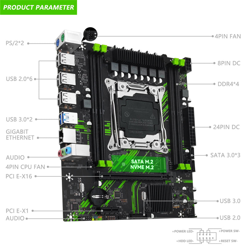 Placa-Mãe MACHINIST X99 PR9: Máxima Performance para Intel Xeon E5 V3/V4 e DDR4 RAM com Suporte a SATA/NVMe M.2