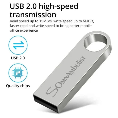 Pen Drive USB de Alta Velocidade - 128GB, Portátil para Uso em PC e Celular