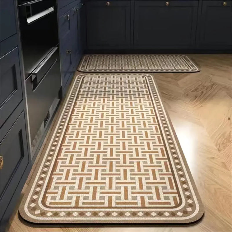 Tapetes Antiderrapantes para Cozinha e Sala de Estar: Tapete de Área Longa para Cozinha, Tapete de Chão para Entrada, Decoração de Casa, Tapete para Porta de Entrada - Alfombra Tapis