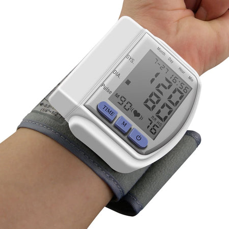 Portátil monitor de pressão arterial digital pulso tonômetro batimento cardíaco medidor de freqüência doméstica bp sphygmomanômetro cuidados de saúde em casa